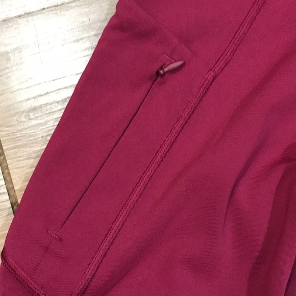 Athleta “All In 7/8 Tight” Burgundy Leggings size S - Picture 2 of 8